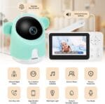Baby Monitor with Camera and Audio, 1080P Baby Camera Monitor WiFi Smartphone App Control Night Vision 4.3 Screen 2-Way Talk Temperature & Humidity Sensor Lullabies Motion & Cry Detection iOS/Android