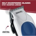 Wahl Clipper USA Color Pro Complete Haircutting Kit with Easy Color Coded Guide Combs – Corded Clipper for Hair Clipping & Grooming Men, Women, & Children – Model 79300-1001M