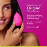 Beautyblender | Original Pink Beauty Blender Makeup Sponge, Super-Soft Foam Easily Blends Foundations, Powders & Creams, Made in USA, Reusable, Washable, Streak Free Application, Vegan, Cruelty Free
