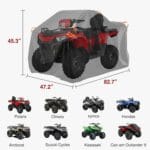 Puroma ATV Cover, XL 82.7” Waterproof Outdoor Heavy Duty 4 Wheeler Cover Quad Cover All Season UV Protection for Polaris, Sportsman, Yamaha, Suzuki, Honda, Kawasaki