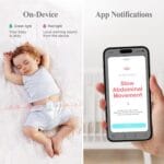 Sense-U Pro Baby Movement Monitor with Arousal Vibration, Movement/Rollover/Overheating Alerts, Audible & App Notifications, Easy Clip-On Design, Smart Sleep Monitor, FSA/HSA Eligible