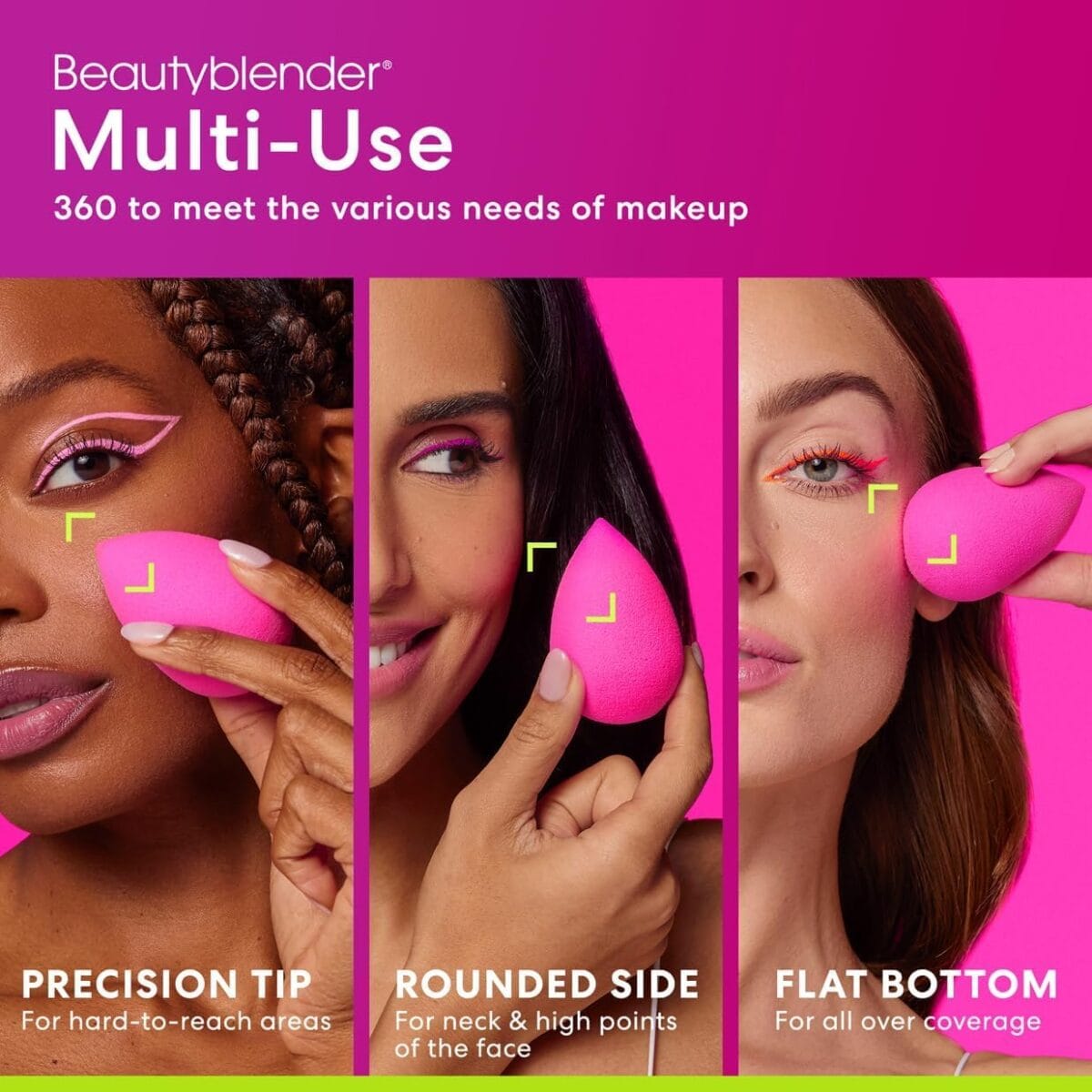 Beautyblender | Original Pink Beauty Blender Makeup Sponge, Super-Soft Foam Easily Blends Foundations, Powders & Creams, Made in USA, Reusable, Washable, Streak Free Application, Vegan, Cruelty Free