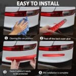 BokWin 4-Packs Black Anti-Collision Patch Bumper Guard Strip Anti-Scratch Bumper Protector Trim Universal for Cars SUV Pickup Truck