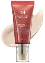MISSHA M Perfect Cover BB Cream No.21 Light Beige - Light with Cool Undertone SPF 42 PA +++1.69 Fl Oz - Tinted Moisturizer for face with SPF