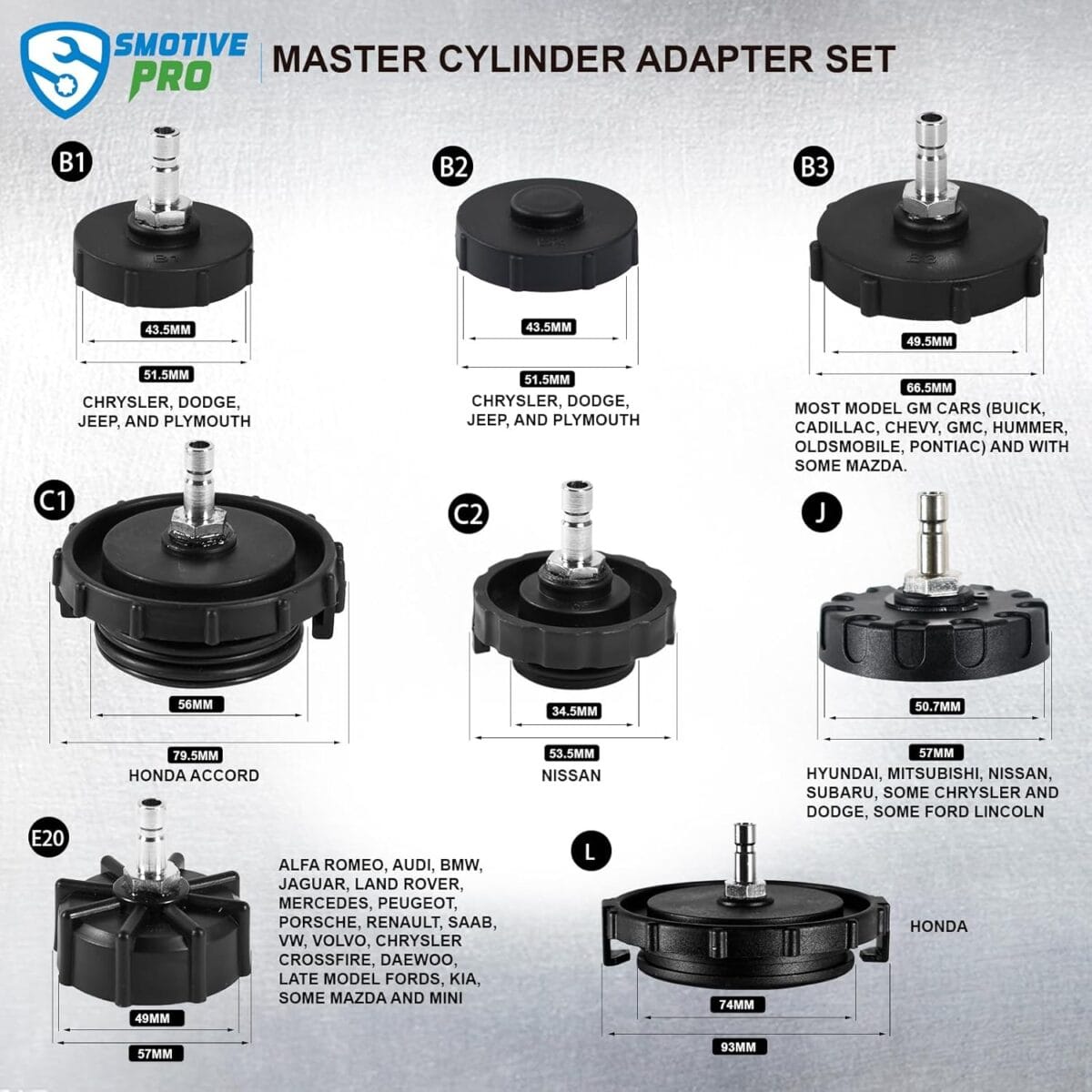12 pcs Brake Master Cylinder Bleeder Kit Professional Brake Bleeder Adapter Compatible with Most Brake Bleeder kit