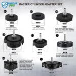 12 pcs Brake Master Cylinder Bleeder Kit Professional Brake Bleeder Adapter Compatible with Most Brake Bleeder kit