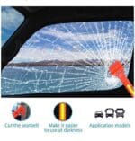 2 PCS Go DeCho Car Safety Hammer Emergency Escape Tool with Seat Belt Cutter and Vehicle Window Glass Breaker with Light Reflective Tape