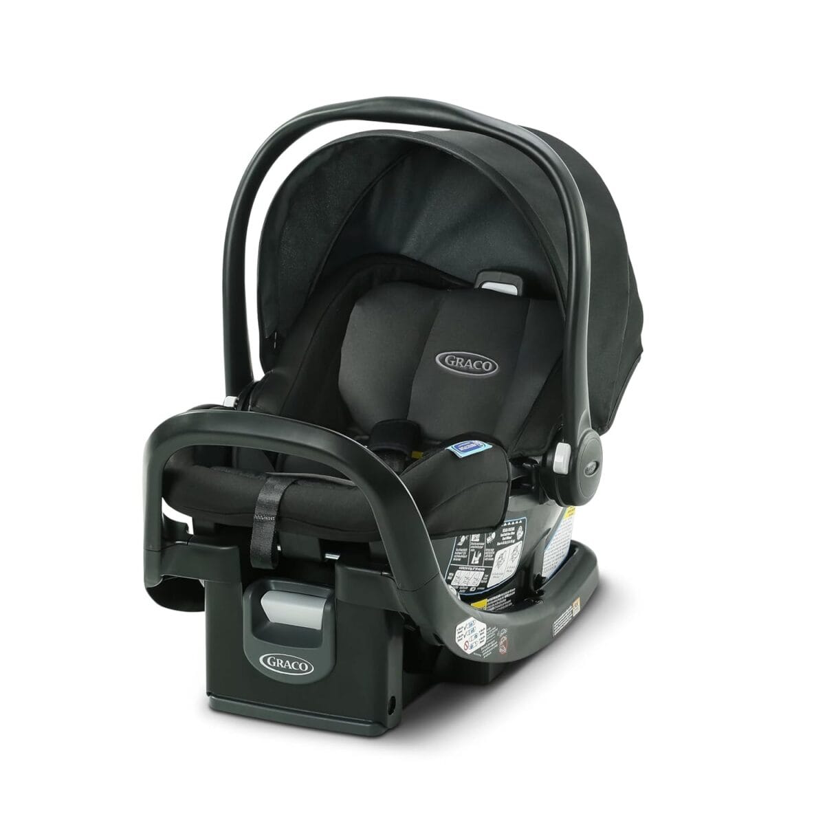 Graco SnugRide SnugFit Infant Car Seat with Simply Safe Adjust Harness System, Baby Car Seat with Anti Rebound Bar, Gotham
