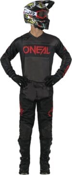 O’NEAL Element Racewear Mens Jersey Black/Gray/Red Medium