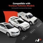 A-Premium 4 Pcs Black Universal Splash Guards Mud Flaps Mudflaps Mudguard Fender Flares for Car Pickup Truck SUV with Hardware Front and Rear