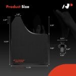 A-Premium 4 Pcs Black Universal Splash Guards Mud Flaps Mudflaps Mudguard Fender Flares for Car Pickup Truck SUV with Hardware Front and Rear