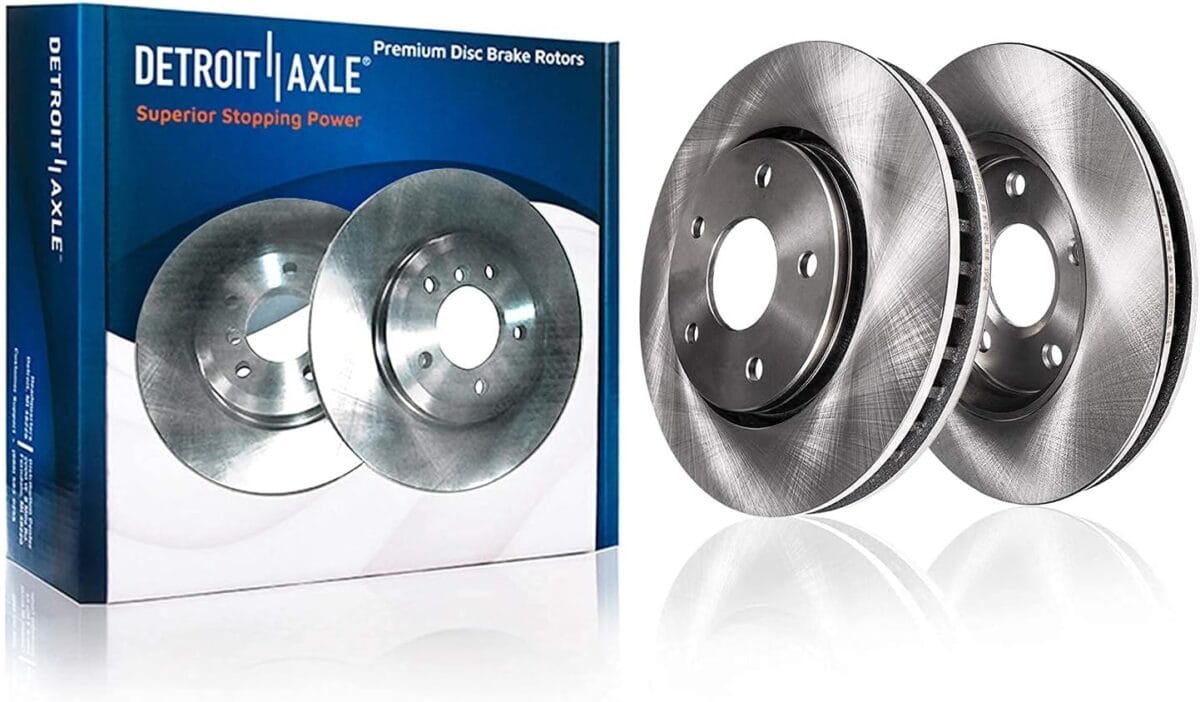 Detroit Axle – Front Brake Kit for 07-17 Toyota Camry ES350, 08-18 Avalon Lexus ES300h 2008 2009 2010 2011 2012 2013 2014 2015 2016 2017 Replacement Brakes Rotors Ceramic Brake Pads