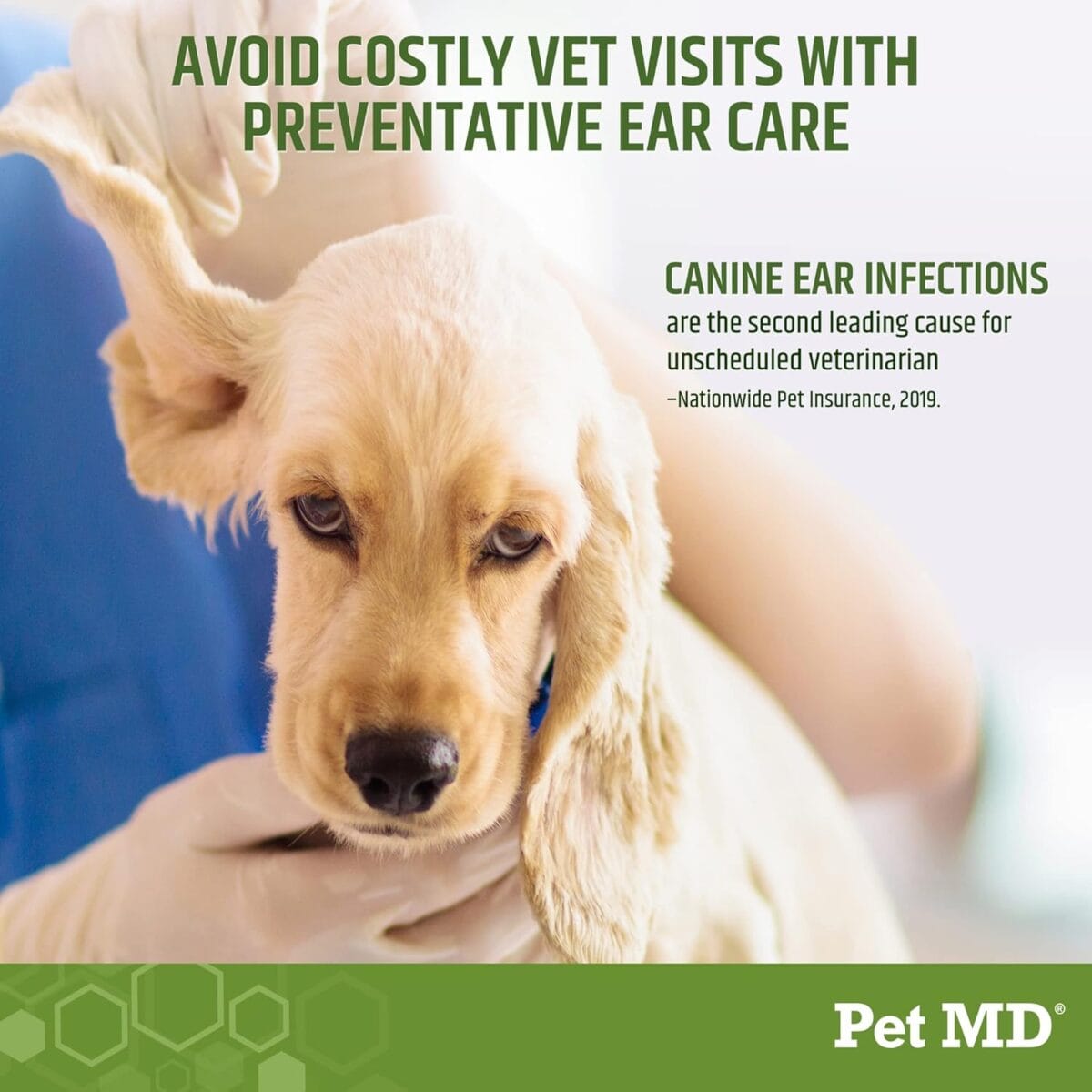 Pet MD – Dog Ear Cleaner Wipes – Otic Cleanser for Dogs to Stop Ear Itching, and Infections with Aloe and Eucalyptus – 100 Count