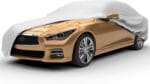 Budge Lite Car Cover Dirtproof, Scratch Resistant, Breathable, Dustproof, Car Cover Fits Sedans up to 200″, Gray