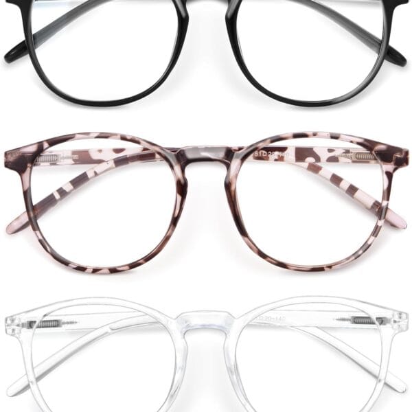 IBOANN Iconic Blue Light Glasses for Woman - Computer Glasses 99% Blue Light Blocking - Anti Eyestrain & UV Glare Protection