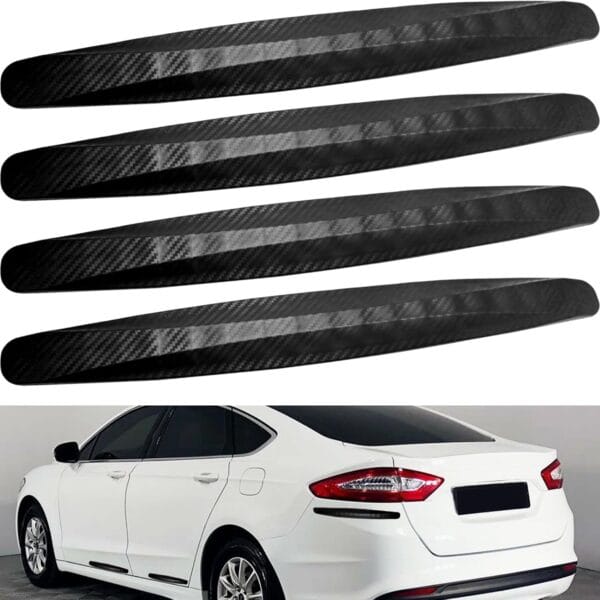 BokWin 4-Packs Black Anti-Collision Patch Bumper Guard Strip Anti-Scratch Bumper Protector Trim Universal for Cars SUV Pickup Truck