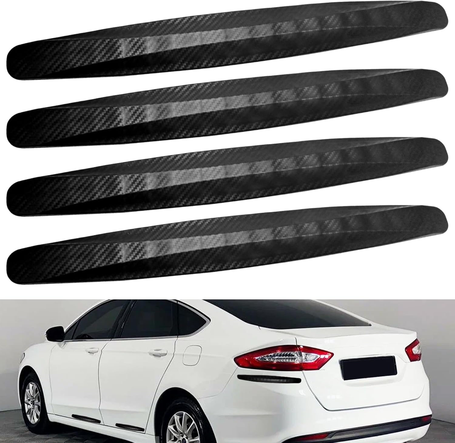 BokWin 4 Packs Black Anti Collision Patch Bumper Guard Strip Anti Scratch Bumper Protector Trim Universal For Cars SUV Pickup Truck BokWin 4-Packs Black Anti-Collision Patch Bumper Guard Strip Anti-Scratch Bumper Protector Trim Universal for Cars SUV Pickup Truck