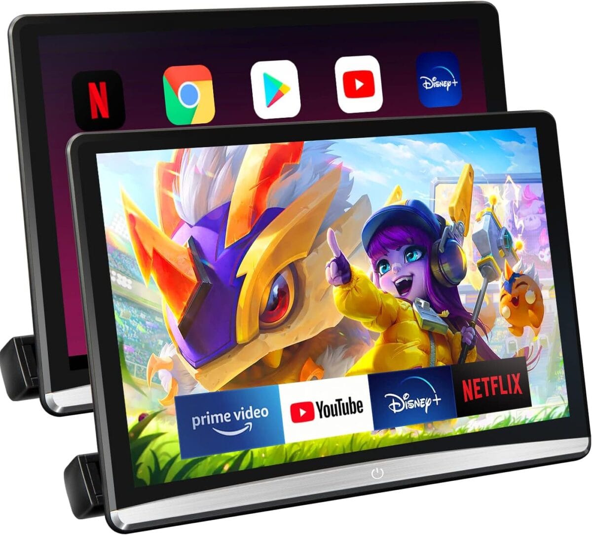 12.4" Android 4K Car TV Headrest Monitor Tablet for Back seat, Support Phone Wireless Connection Mirror Link Touchscreen Monitors,with WiFi/Bluetooth/HDMI/USB/SD/Airplay Video Player(2*pcs)
