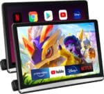 12.4" Android 4K Car TV Headrest Monitor Tablet for Back seat, Support Phone Wireless Connection Mirror Link Touchscreen Monitors,with WiFi/Bluetooth/HDMI/USB/SD/Airplay Video Player(2*pcs)