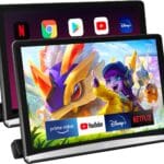 12.4" Android 4K Car TV Headrest Monitor Tablet for Back seat, Support Phone Wireless Connection Mirror Link Touchscreen Monitors,with WiFi/Bluetooth/HDMI/USB/SD/Airplay Video Player(2*pcs)