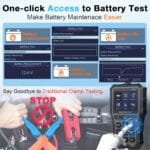 AMTIFO OBD2 Scanner with Battery Tester – Diagnostic Tool for Cars, Check Engine Light & Emissions Readiness, Real-Time Date, Plug & Play, Multilingual, Support All Vehicles
