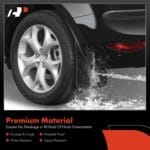 A-Premium 4 Pcs Black Universal Splash Guards Mud Flaps Mudflaps Mudguard Fender Flares for Car Pickup Truck SUV with Hardware Front and Rear