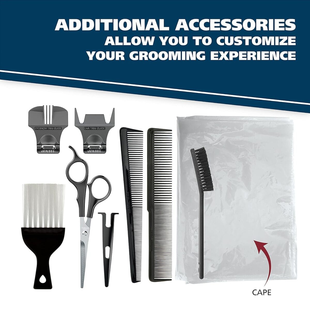 Wahl Clipper USA Color Pro Complete Haircutting Kit with Easy Color Coded Guide Combs – Corded Clipper for Hair Clipping & Grooming Men, Women, & Children – Model 79300-1001M