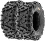 Set of 4 SunF Power.I ATV UTV all-terrain Tires 25×8-12 Front & 25×10-12 Rear, 6 PR, Tubeless A033