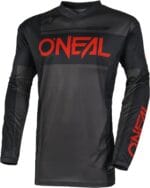O'NEAL Element Racewear Mens Jersey Black/Gray/Red Medium