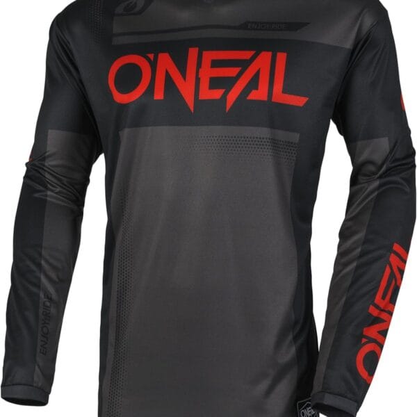 O'NEAL Element Racewear Mens Jersey Black/Gray/Red Medium