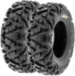 Set of 4 SunF Power.I ATV UTV all-terrain Tires 25×8-12 Front & 25×10-12 Rear, 6 PR, Tubeless A033