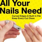 Nail Clippers Set – Ultra Sharp, Sturdy, Stainless Steel Fingernail & Toenail Clipper Cutters with Nail File – Silver