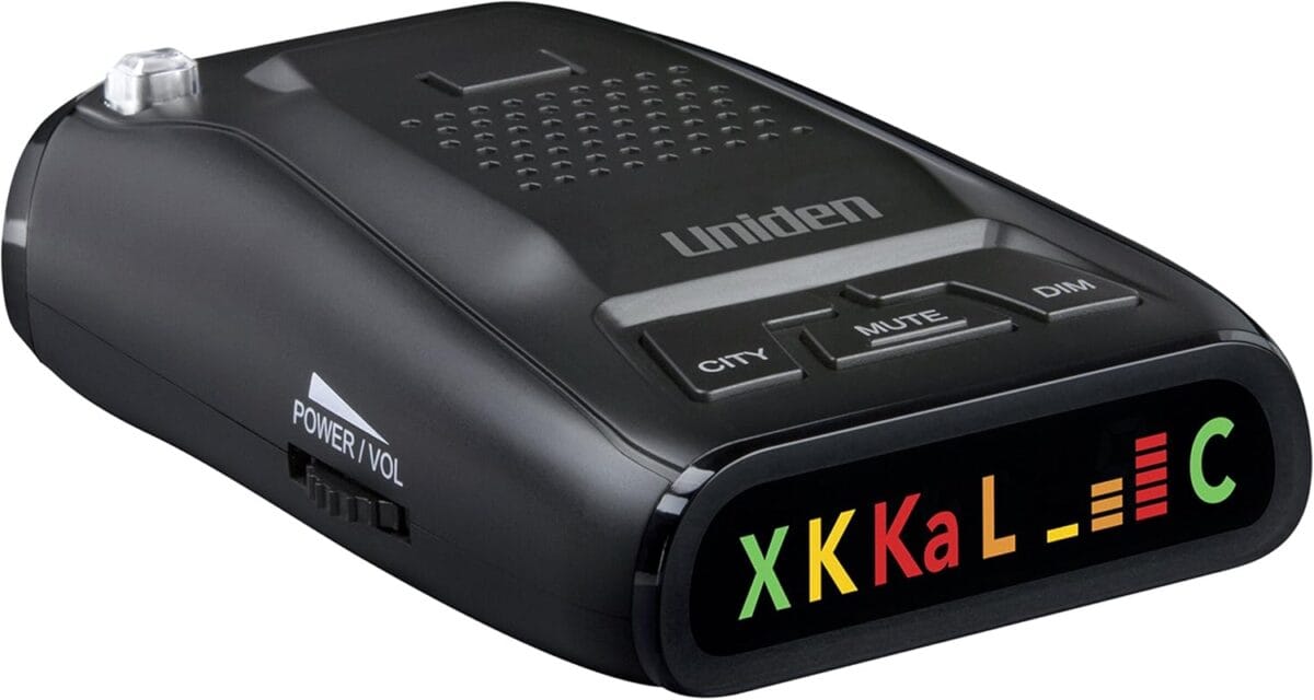 Uniden DFR1 Long Range Laser and Radar Detection, 360 Protection, City and Highway Modes, Easy-to-Read Color Icon Display with Signal Strength Meter Bars,Black