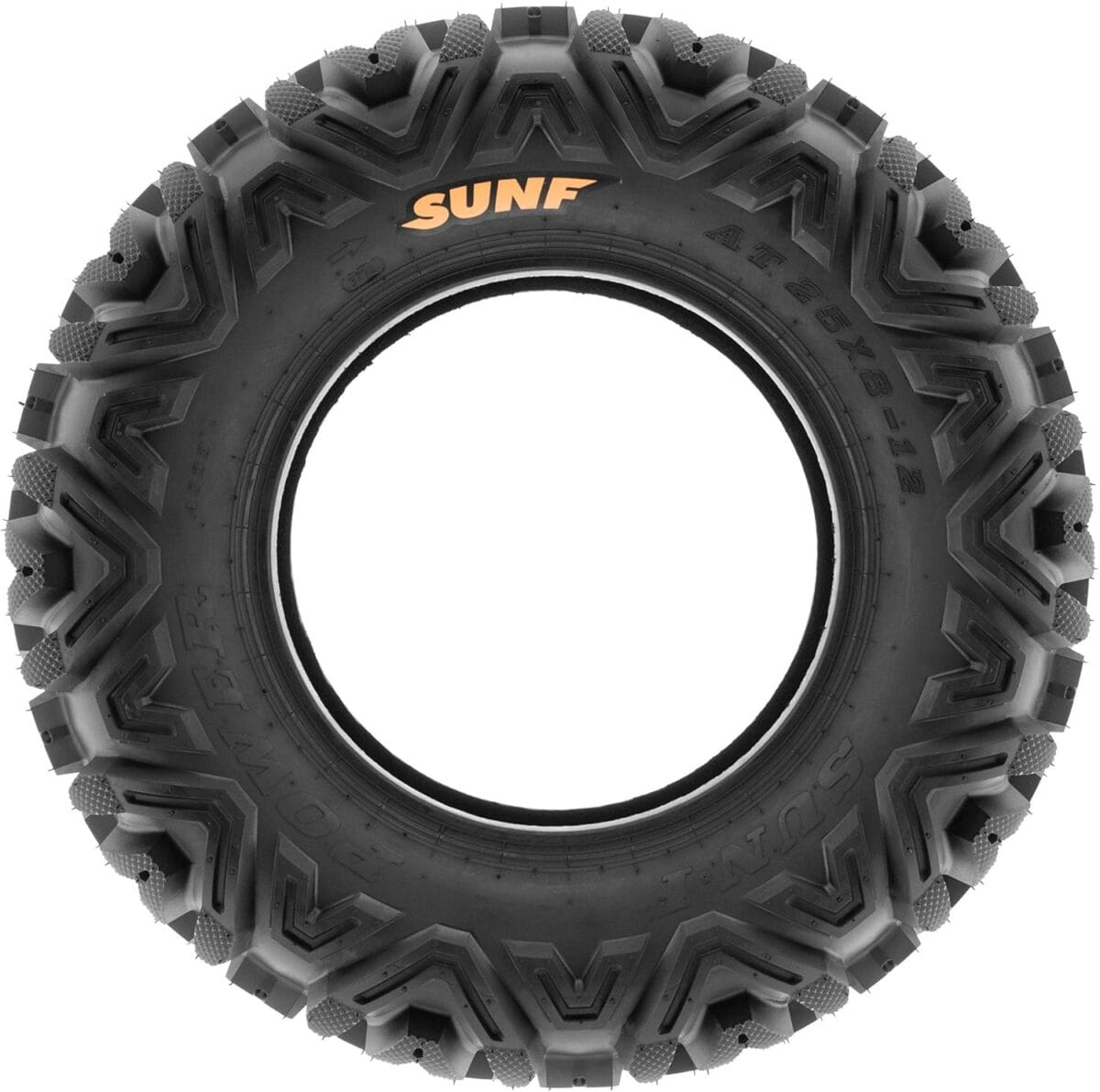 Set of 4 SunF Power.I ATV UTV all-terrain Tires 25×8-12 Front & 25×10-12 Rear, 6 PR, Tubeless A033