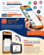 ROVE R2-4K Dash Cam Built-in WiFi 6 GPS Car Dashboard Camera Recorder with UHD 2160P, 2.4″ IPS Screen, 150 Wide Angle, WDR, Night Vision