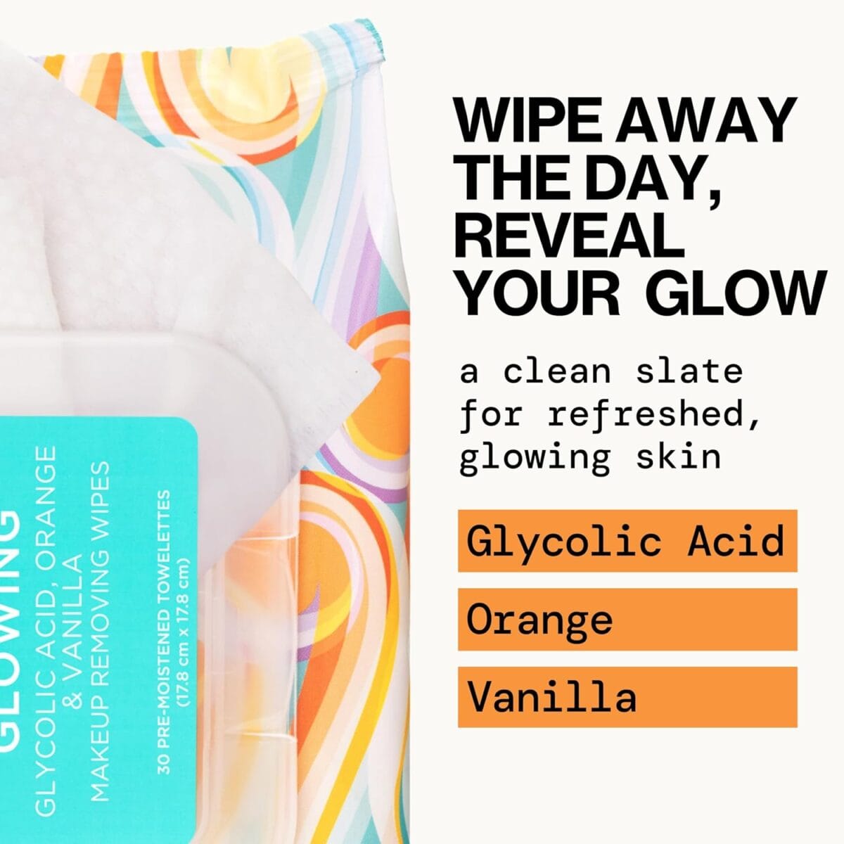 Pacifica Makeup Remover Face Wipes – Daily Facial Cleansing & Exfoliating Towelettes – Biodegradable – Organic – w/ Gycolic Acid – Clean Beauty Vegan & Cruelty-Free Dermatologist Tested 30 Count