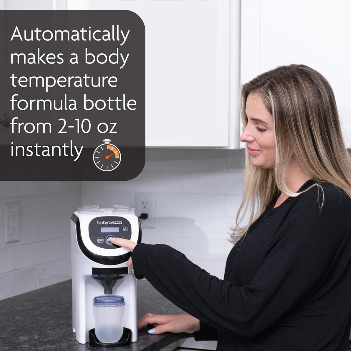 Baby Brezza Formula Pro Mini Baby Formula Mixer Machine Fits Small Spaces and is Portable for Travel Bottle Makers Makes The Perfect Bottle for Your Infant On The Go, White