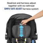 Graco SnugRide SnugFit Infant Car Seat with Simply Safe Adjust Harness System, Baby Car Seat with Anti Rebound Bar, Gotham
