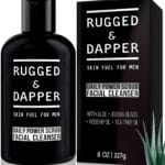RUGGED & DAPPER Daily Power Scrub | 8 oz | Premium Exfoliating Mens Face Wash | Deep Cleans + Prevents Breakouts | Face Wash Men's | Natural Ingredients | Made in USA