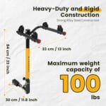 MaxxHaul 50025 Hitch Mount 2 Bike Rack For Cars, Trucks, SUV’s, Minivans – 100 lb. Capacity