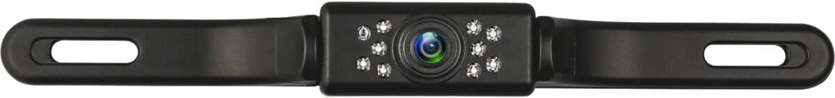 Car Backup Camera HD Night Vision Rear View Camera License Plate Camera with 9 LED Lights, Font & Rear Camera, Wide View Angle, IP69K Waterproof Reverse Camera for Cars,SUV,Trucks,RV, Pickup