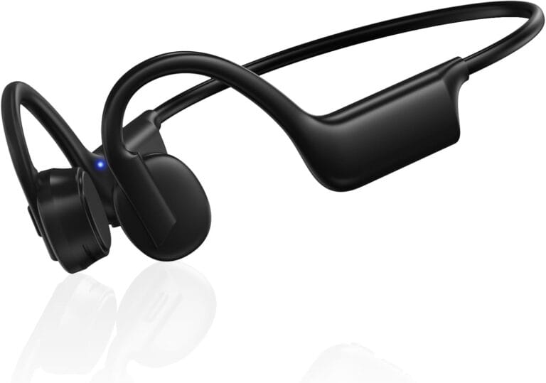 Bone Conduction Headphones, Wireless Bluetooth Open-Ear Sports Headphones with Mic, Type-C Quick Charging Long Battery Life, Upgrade Waterproof Earphones for Running, Walking, Cycling, Workout