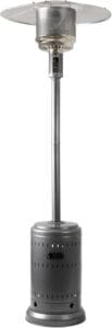 Amazon Basics 46,000 BTU Outdoor Propane Patio Heater with Wheels, Commercial & Residential, Slate Gray, with Water Tank, 32.1 x 32.1 x 91.3 inches (LxWxH)