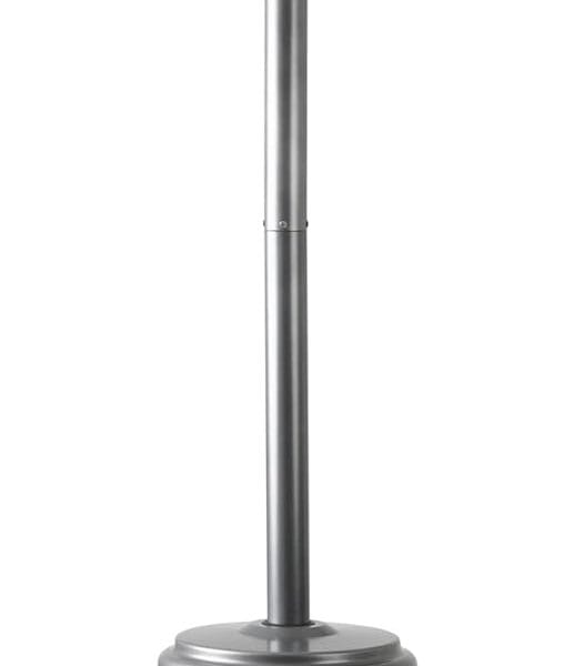 Amazon Basics 46,000 BTU Outdoor Propane Patio Heater with Wheels, Commercial & Residential, Slate Gray, with Water Tank, 32.1 x 32.1 x 91.3 inches (LxWxH)