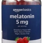 Amazon Basics Melatonin, Sleep Support Gummies, Strawberry Flavor, 5mg, 120 Count (Previously Solimo)