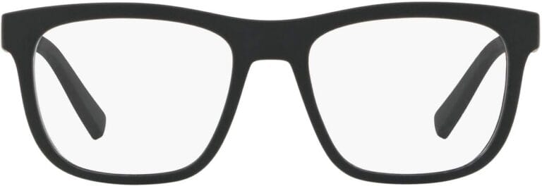 A|X ARMANI EXCHANGE Men's AX3050F Low Bridge Fit Square Prescription Eyeglass Frames, Matte Black/Demo Lens, 55 mm