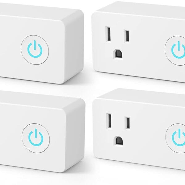 BN-LINK WiFi Heavy Duty Smart Plug Outlet, No Hub Required with Timer Function, White, Compatible with Alexa and Google Assistant, 2.4 Ghz Network Only (4 Pack)