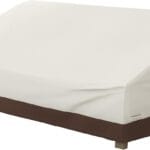 Amazon Basics 3 Seater Outdoor Couch and Patio Furniture Covers, Waterproof, Anti-UV, Durable, Beige/Tan