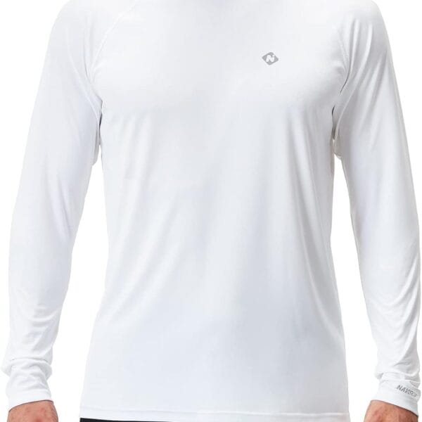 NAVISKIN Men's Rash Guard Shirts Swim Shirts UPF 50+ UV Sun Protection Long Sleeve Shirts Lightweight Quick Dry