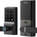 eufy Smart Lock C33, Keyless Fingerprint Door Lock with Handle, Integrated Wi-Fi, Remote Control via App, Biometric Entry Knob, Auto-Locking, IP53 Waterproof (2025 New Version)
